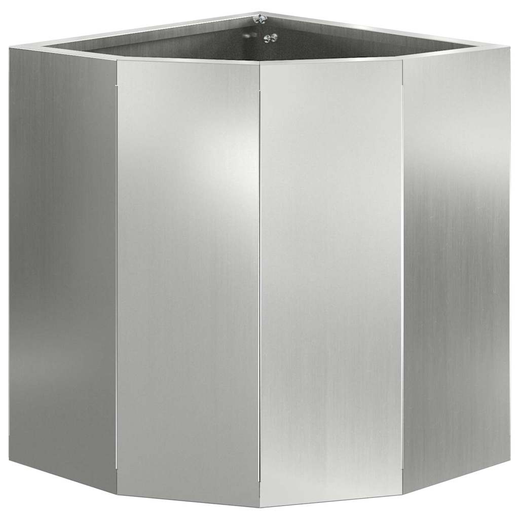 Hoek Plantbak Zilver 30 x 30 x 35 cm Gegalvaniseerd staal is nu te koop bij PeponiXL, paradijselijk wonen!