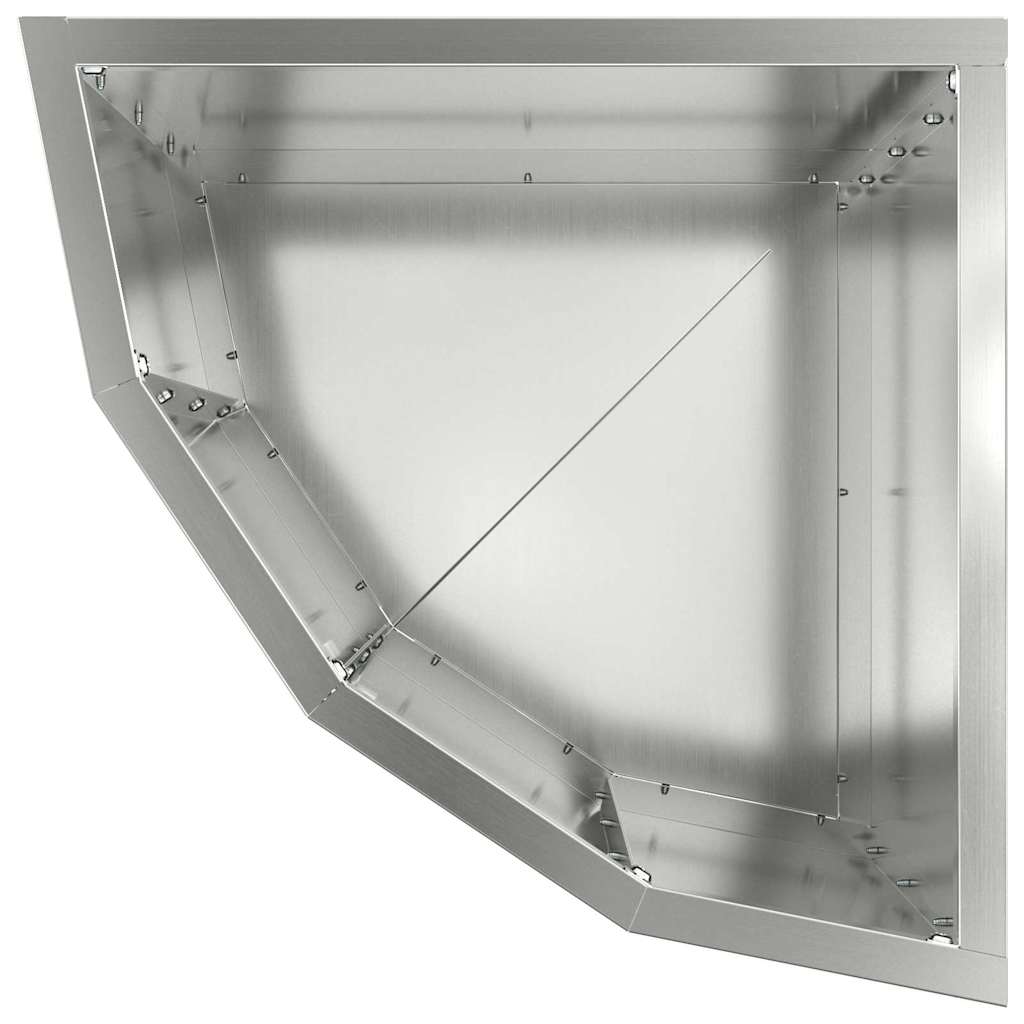 Hoek Plantbak Zilver 30 x 30 x 35 cm Gegalvaniseerd staal is nu te koop bij PeponiXL, paradijselijk wonen!