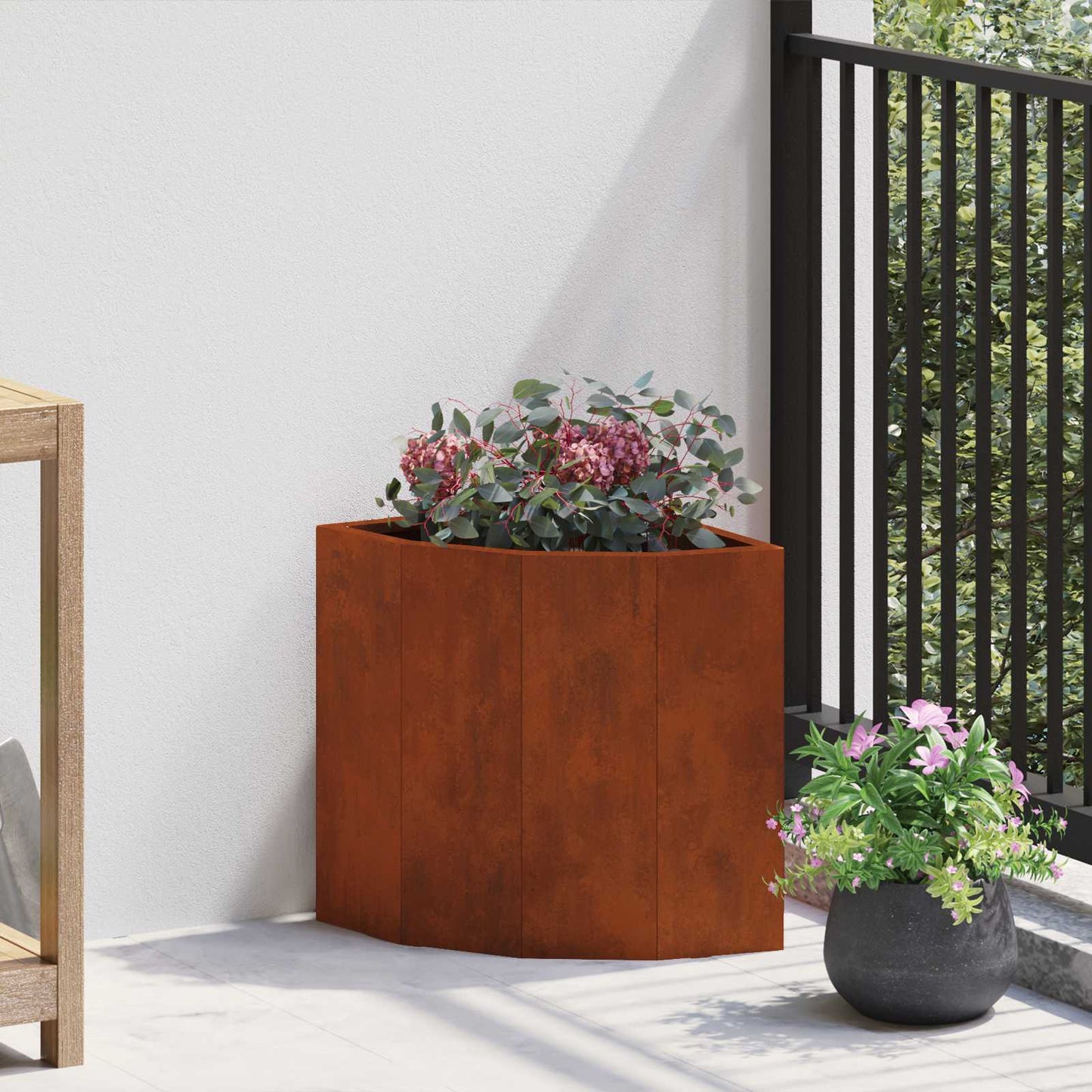 Hoek Plantbak Roestig 30 x 30 x 35 cm Cortenstaal is nu te koop bij PeponiXL, paradijselijk wonen!