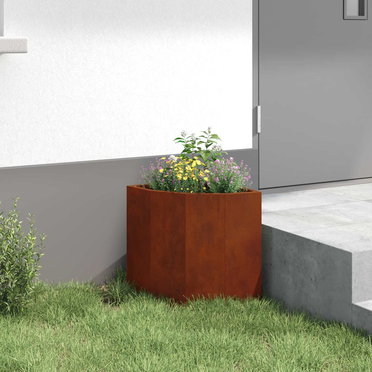 Hoek Plantbak Roestig 30 x 30 x 35 cm Cortenstaal is nu te koop bij PeponiXL, paradijselijk wonen!