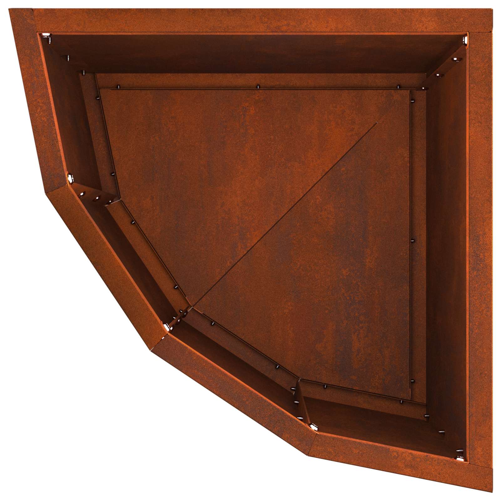 Hoek Plantbak Roestig 30 x 30 x 35 cm Cortenstaal is nu te koop bij PeponiXL, paradijselijk wonen!