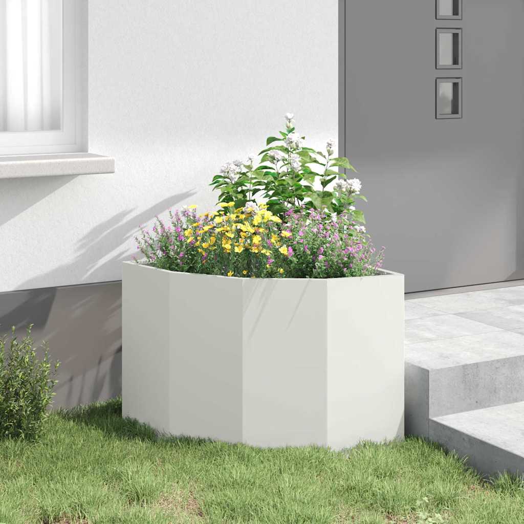 Hoek Plantbak Wit 60 x 60 x 50 cm Staal is nu te koop bij PeponiXL, paradijselijk wonen!