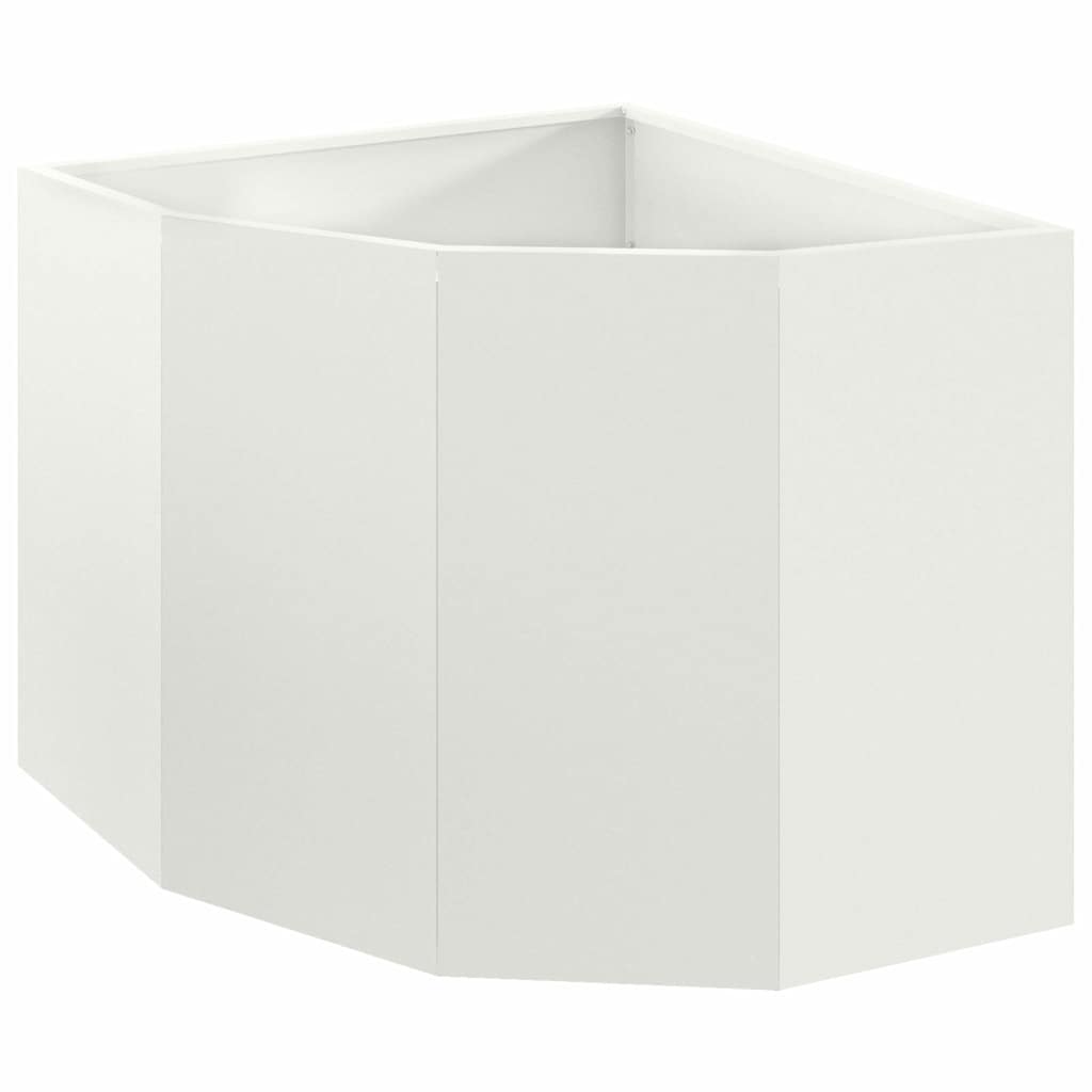 Hoek Plantbak Wit 60 x 60 x 50 cm Staal is nu te koop bij PeponiXL, paradijselijk wonen!