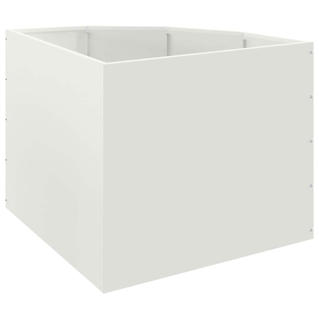 Hoek Plantbak Wit 60 x 60 x 50 cm Staal is nu te koop bij PeponiXL, paradijselijk wonen!