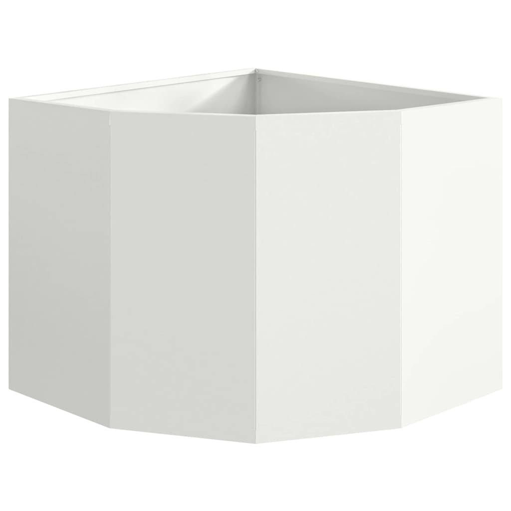 Hoek Plantbak Wit 60 x 60 x 50 cm Staal is nu te koop bij PeponiXL, paradijselijk wonen!