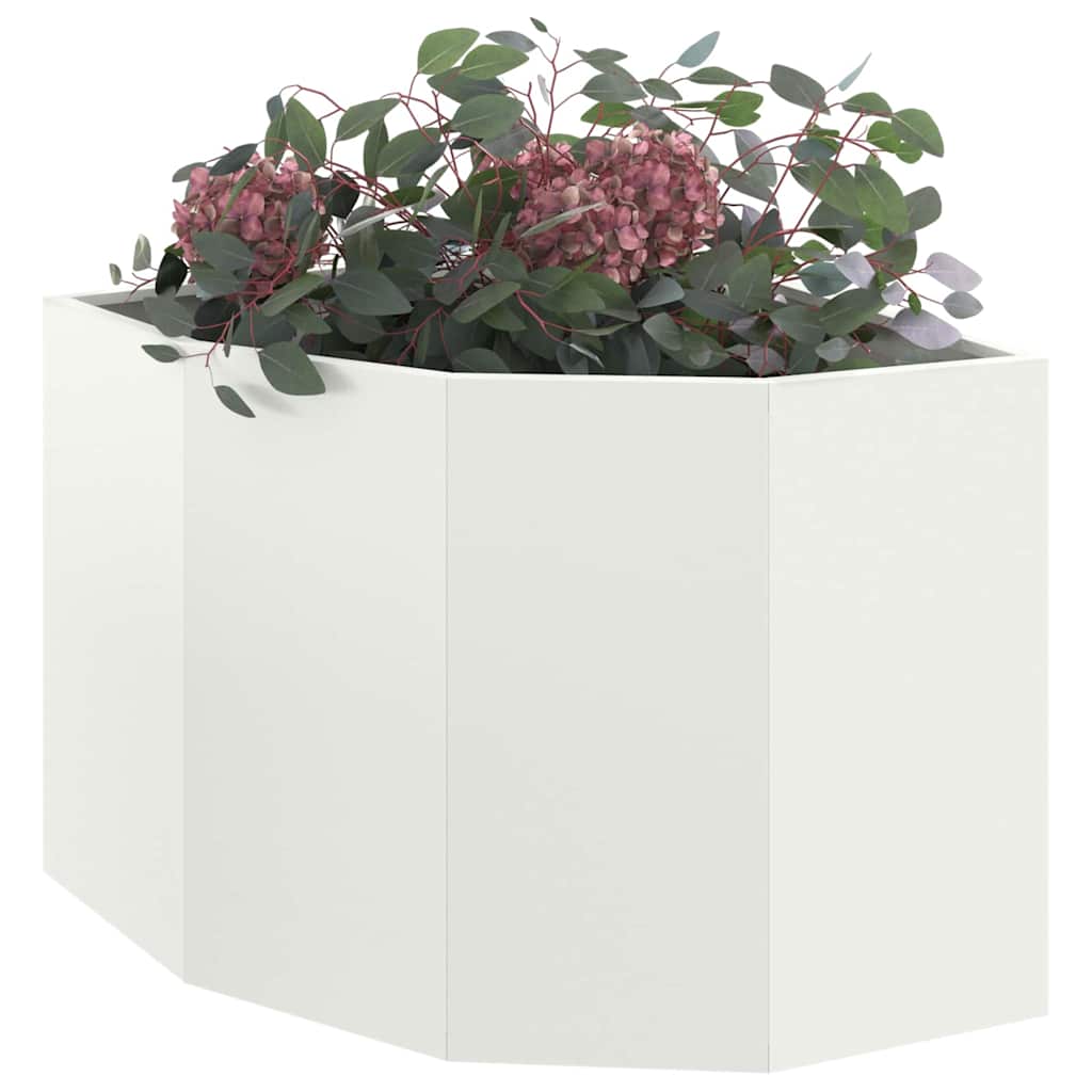 Hoek Plantbak Wit 60 x 60 x 50 cm Staal is nu te koop bij PeponiXL, paradijselijk wonen!