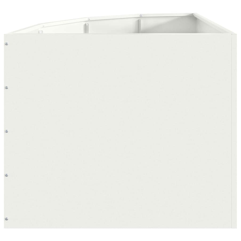 Hoek Plantbak Wit 60 x 60 x 50 cm Staal is nu te koop bij PeponiXL, paradijselijk wonen!
