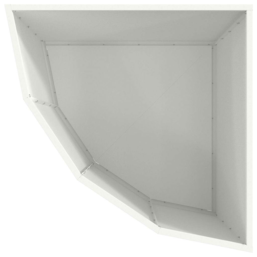 Hoek Plantbak Wit 60 x 60 x 50 cm Staal is nu te koop bij PeponiXL, paradijselijk wonen!