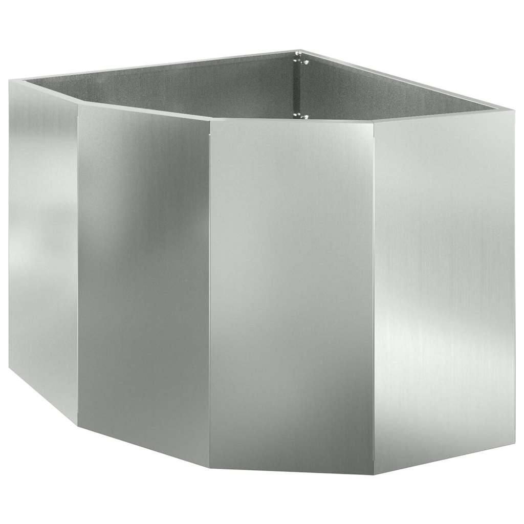 Hoek Plantbak Zilver 60 x 60 x 50 cm Gegalvaniseerd staal is nu te koop bij PeponiXL, paradijselijk wonen!