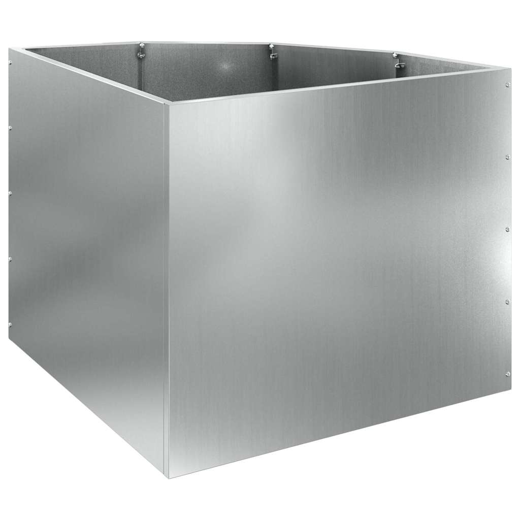 Hoek Plantbak Zilver 60 x 60 x 50 cm Gegalvaniseerd staal is nu te koop bij PeponiXL, paradijselijk wonen!