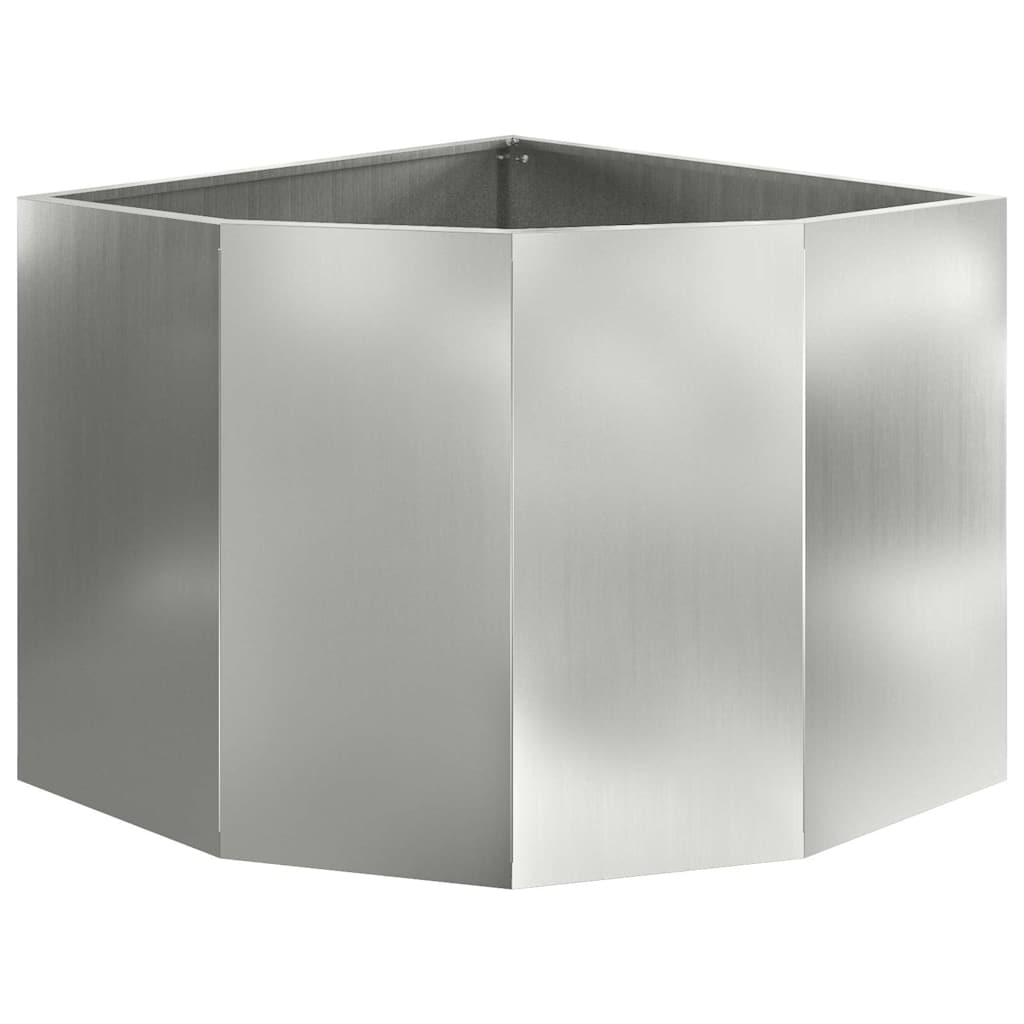 Hoek Plantbak Zilver 60 x 60 x 50 cm Gegalvaniseerd staal is nu te koop bij PeponiXL, paradijselijk wonen!