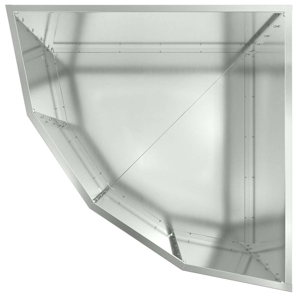 Hoek Plantbak Zilver 60 x 60 x 50 cm Gegalvaniseerd staal is nu te koop bij PeponiXL, paradijselijk wonen!