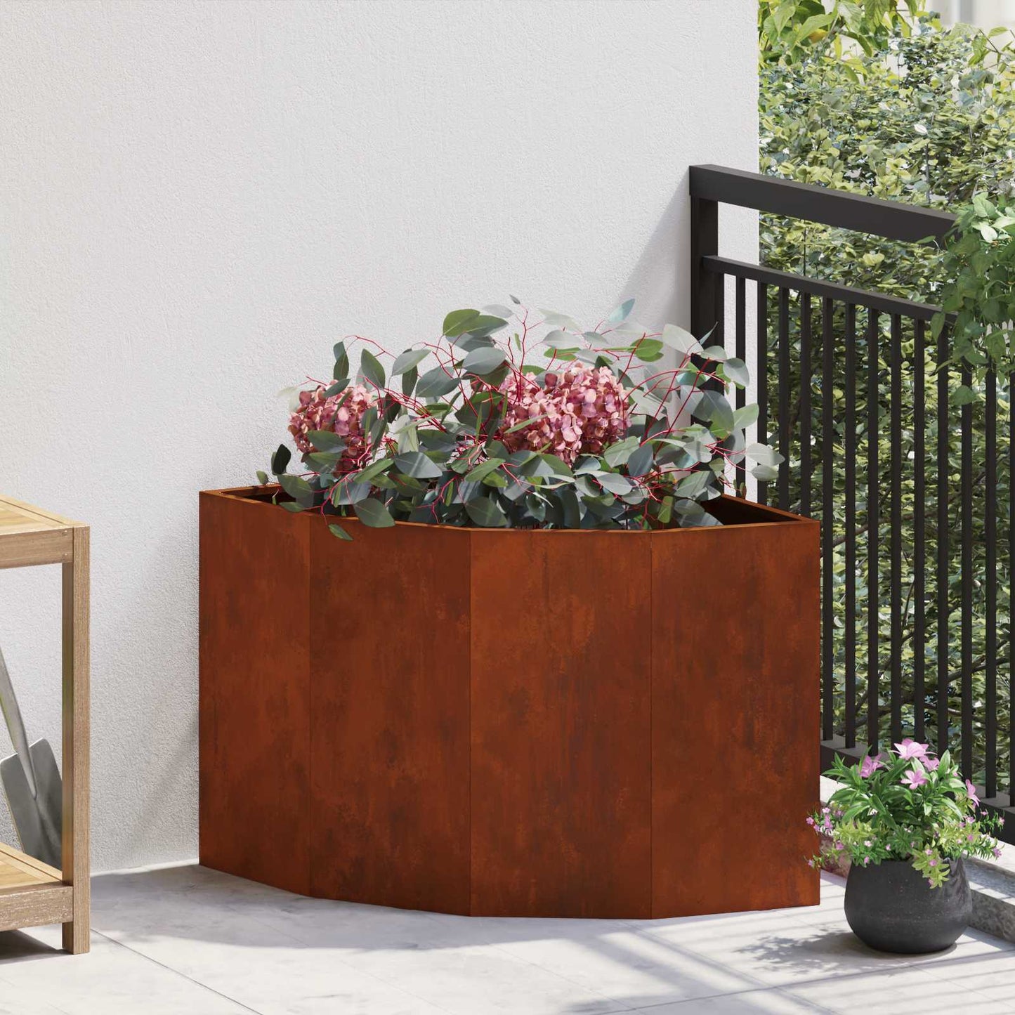 Hoek Plantbak Roestig 60 x 60 x 50 cm is nu te koop bij PeponiXL, paradijselijk wonen!