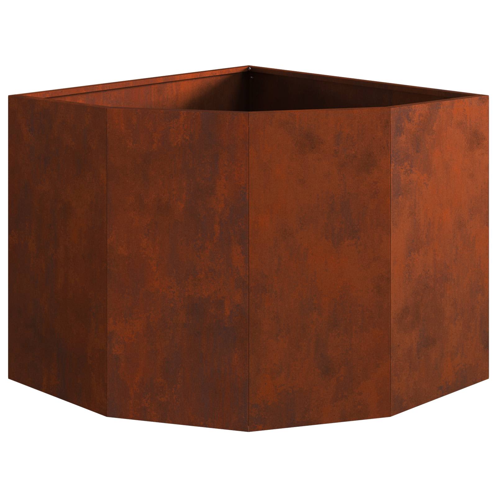 Hoek Plantbak Roestig 60 x 60 x 50 cm is nu te koop bij PeponiXL, paradijselijk wonen!