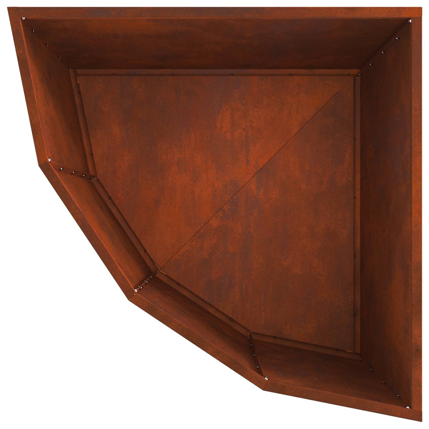 Hoek Plantbak Roestig 60 x 60 x 50 cm is nu te koop bij PeponiXL, paradijselijk wonen!