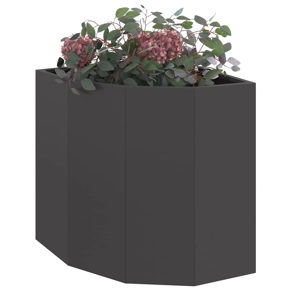 Hoek Plantbak Zwart 45 x 45 x 50 cm Staal is nu te koop bij PeponiXL, paradijselijk wonen!