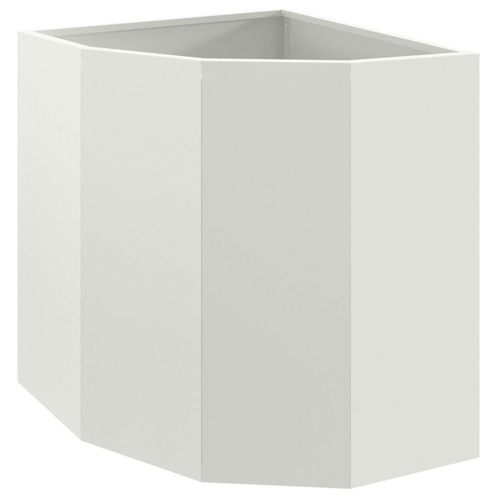 Hoek Plantbak Wit 45 x 45 x 50 cm Staal is nu te koop bij PeponiXL, paradijselijk wonen!