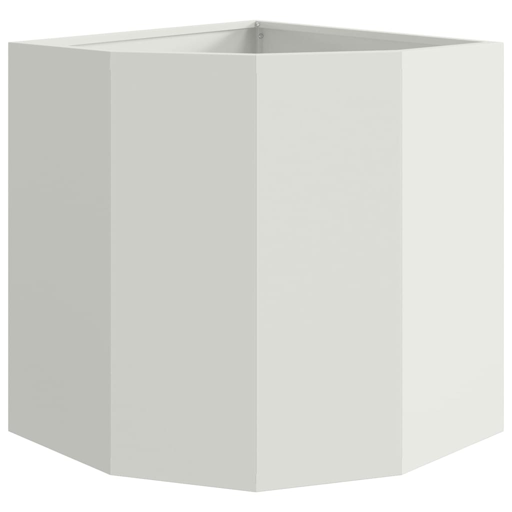 Hoek Plantbak Wit 45 x 45 x 50 cm Staal is nu te koop bij PeponiXL, paradijselijk wonen!