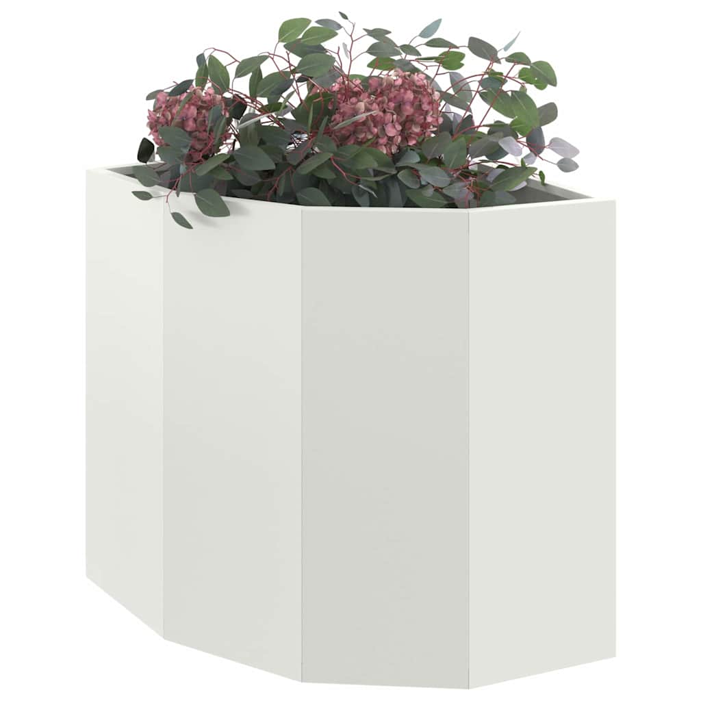 Hoek Plantbak Wit 45 x 45 x 50 cm Staal is nu te koop bij PeponiXL, paradijselijk wonen!