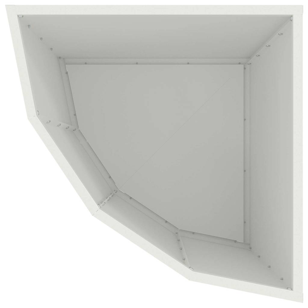 Hoek Plantbak Wit 45 x 45 x 50 cm Staal is nu te koop bij PeponiXL, paradijselijk wonen!