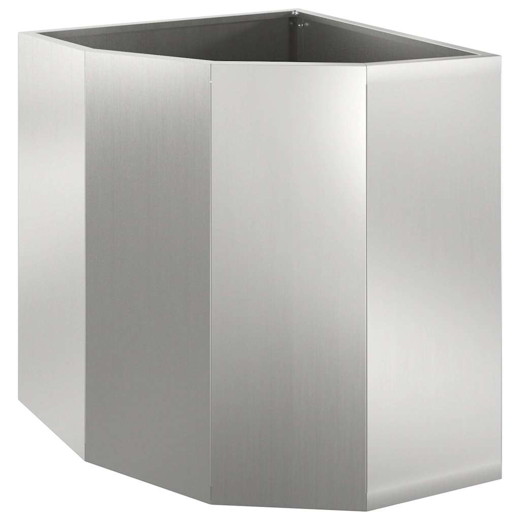 Hoek Plantbak Zilver 45 x 45 x 50 cm Gegalvaniseerd staal is nu te koop bij PeponiXL, paradijselijk wonen!