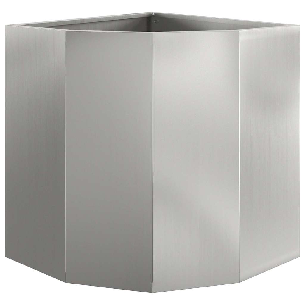 Hoek Plantbak Zilver 45 x 45 x 50 cm Gegalvaniseerd staal is nu te koop bij PeponiXL, paradijselijk wonen!