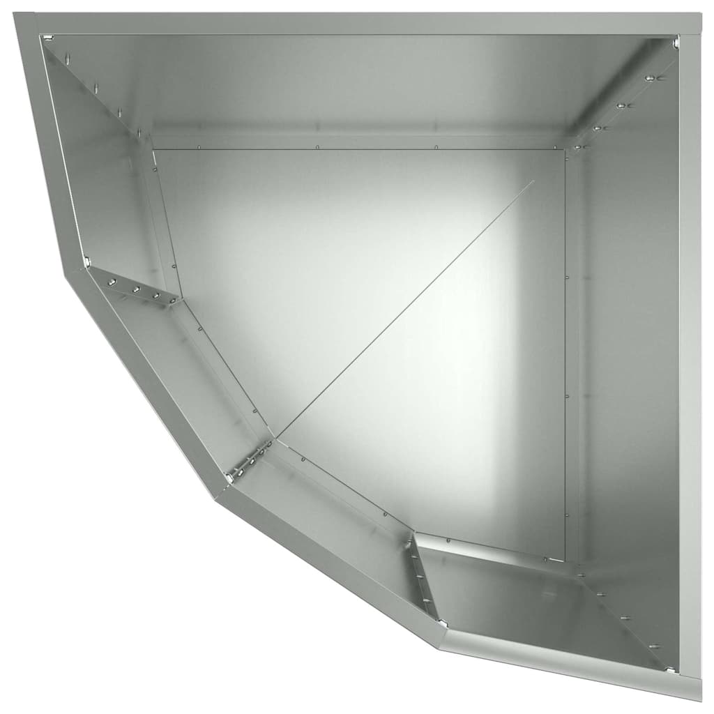 Hoek Plantbak Zilver 45 x 45 x 50 cm Gegalvaniseerd staal is nu te koop bij PeponiXL, paradijselijk wonen!