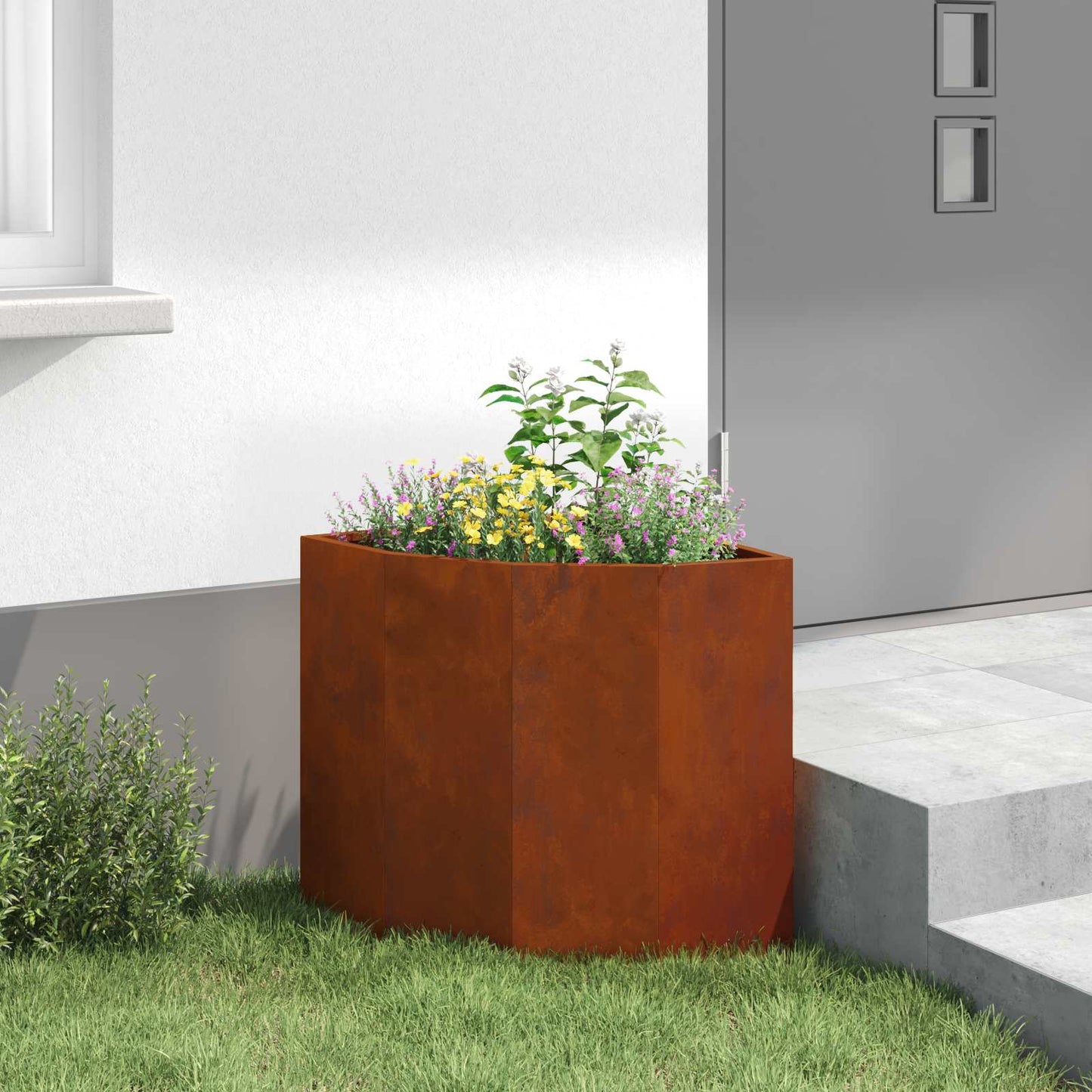 Hoek Plantbak Roestig 45 x 45 x 50 cm is nu te koop bij PeponiXL, paradijselijk wonen!