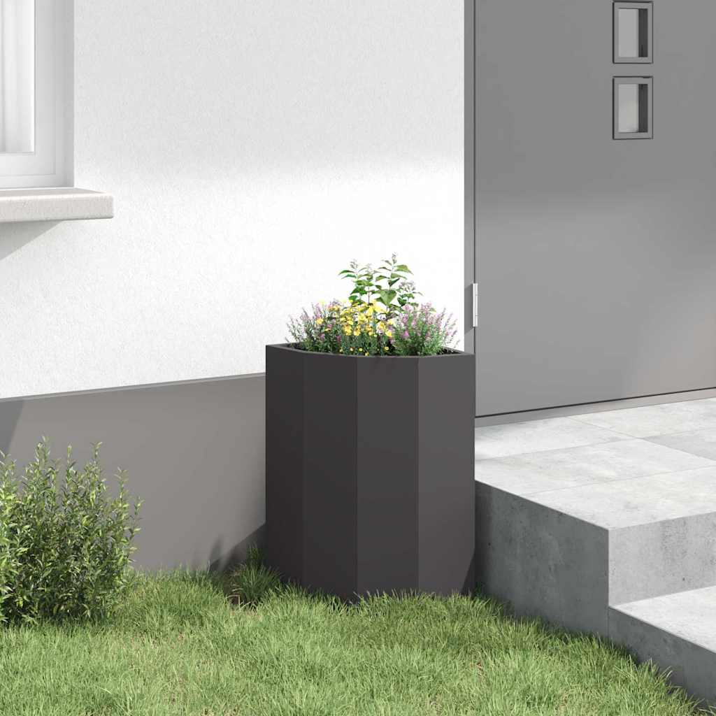 Hoek Plantbak Zwart 30 x 30 x 50 cm Staal is nu te koop bij PeponiXL, paradijselijk wonen!