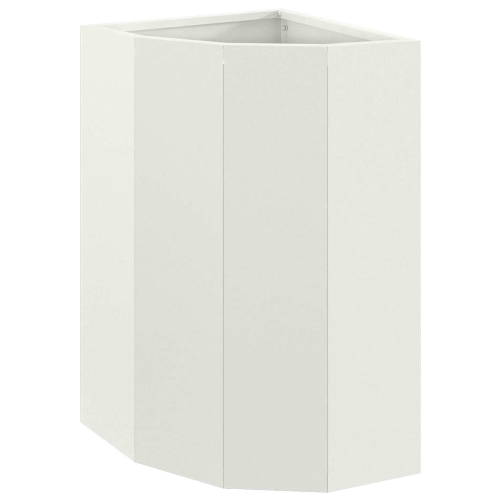 Hoek Plantbak Wit 30 x 30 x 50 cm Staal is nu te koop bij PeponiXL, paradijselijk wonen!