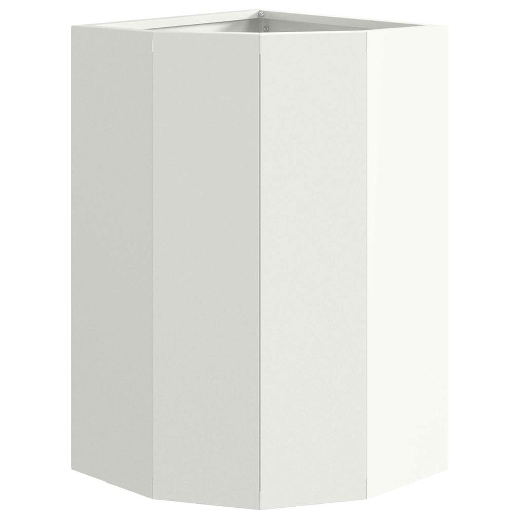 Hoek Plantbak Wit 30 x 30 x 50 cm Staal is nu te koop bij PeponiXL, paradijselijk wonen!