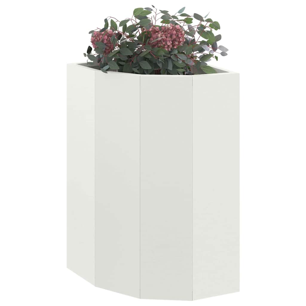 Hoek Plantbak Wit 30 x 30 x 50 cm Staal is nu te koop bij PeponiXL, paradijselijk wonen!