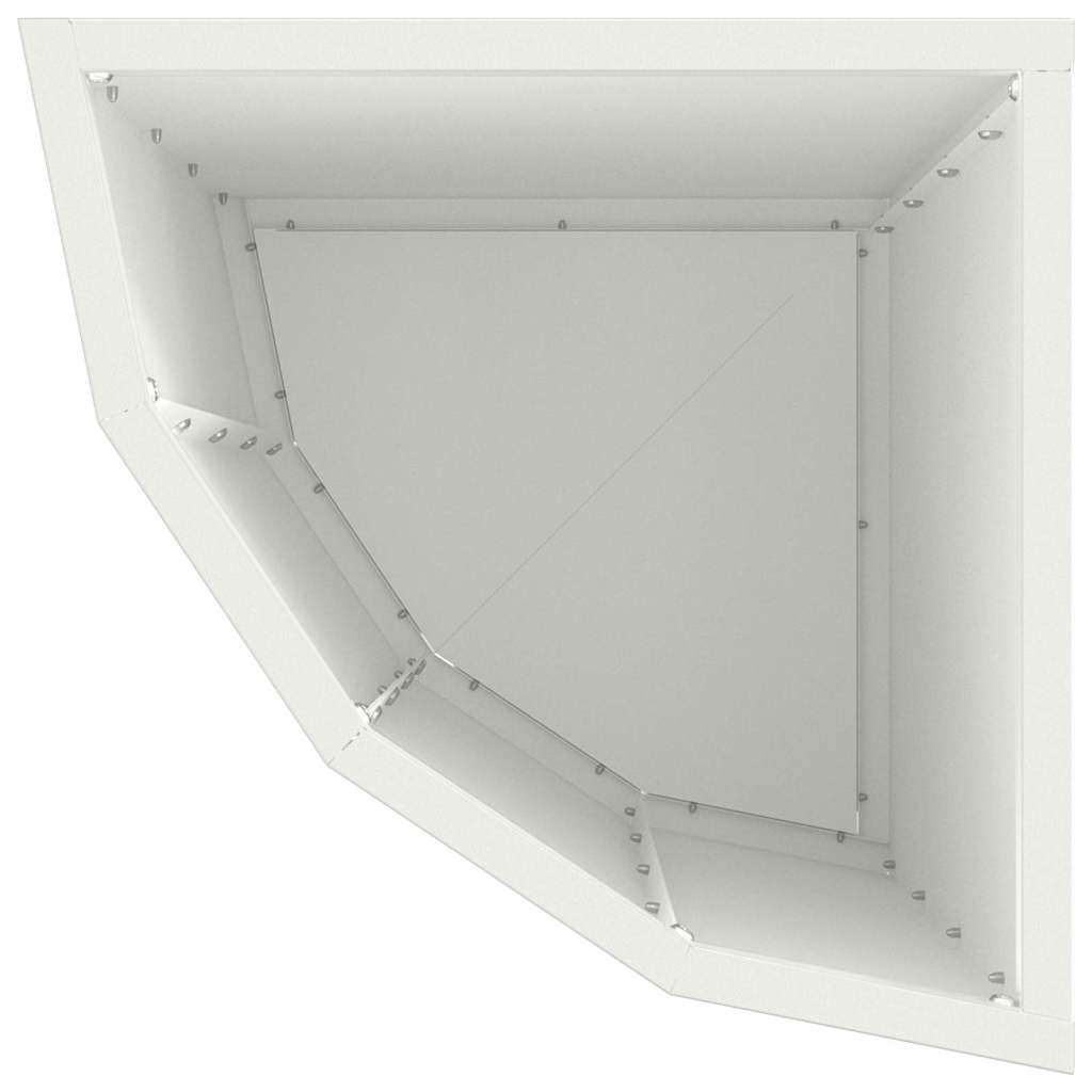 Hoek Plantbak Wit 30 x 30 x 50 cm Staal is nu te koop bij PeponiXL, paradijselijk wonen!