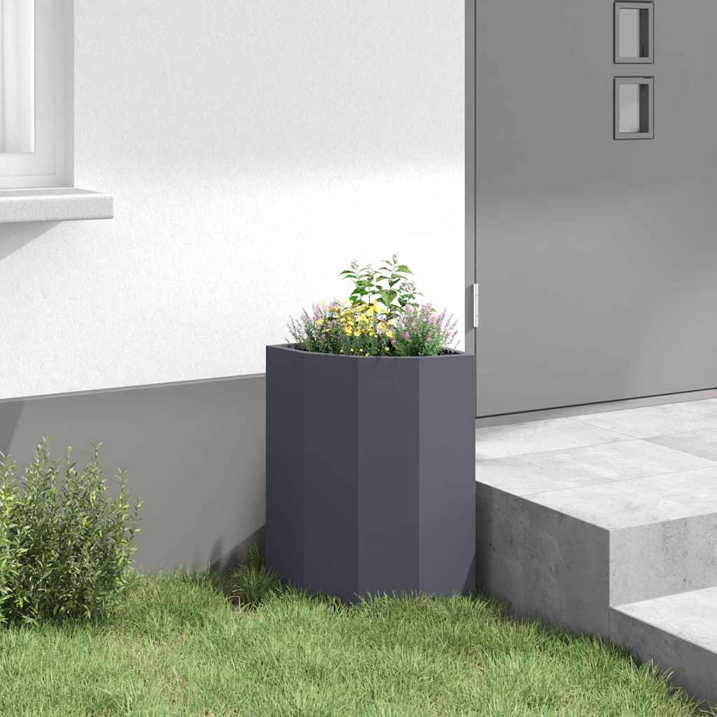 Hoek Plantbak Antraciet 30 x 30 x 50 cm Staal is nu te koop bij PeponiXL, paradijselijk wonen!