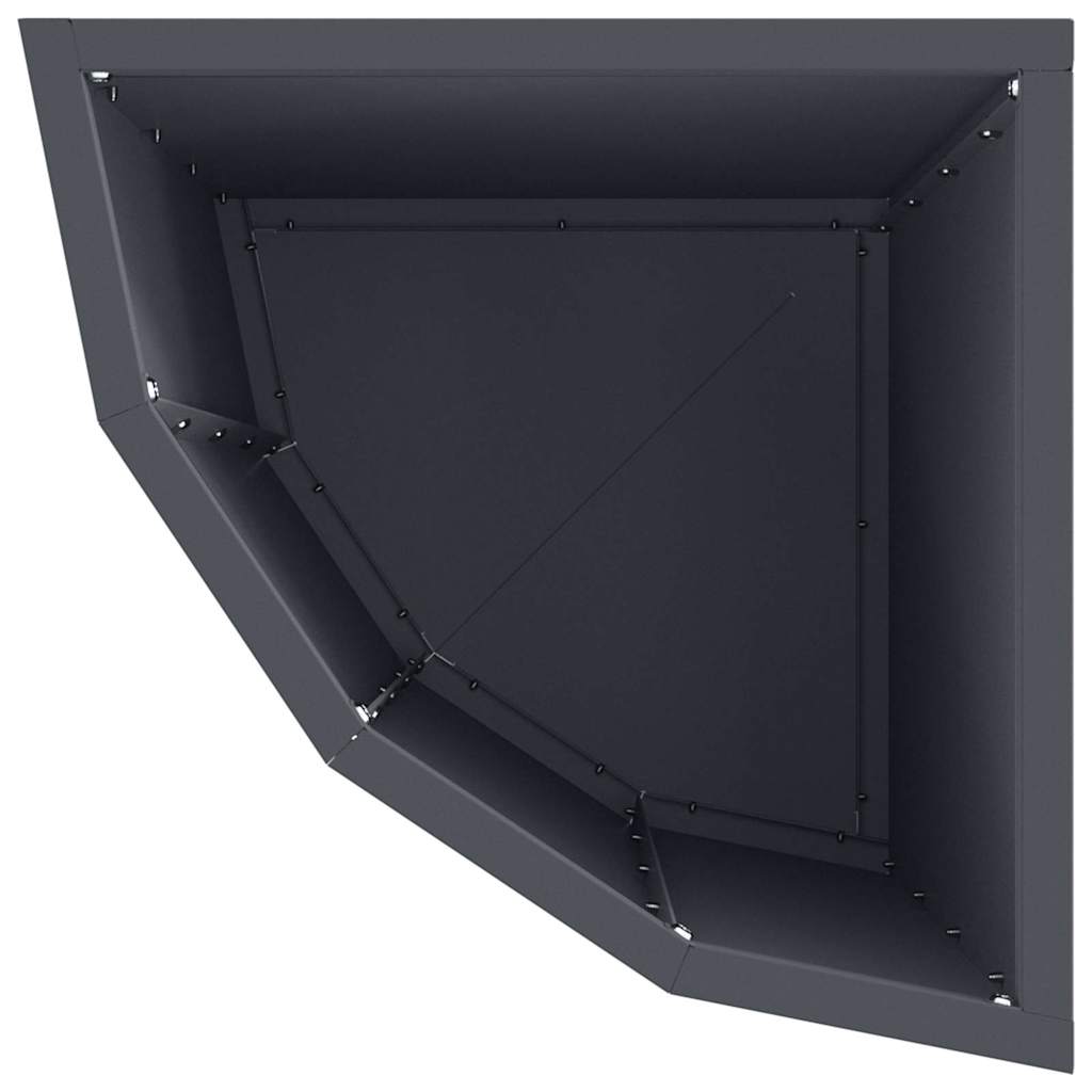 Hoek Plantbak Antraciet 30 x 30 x 50 cm Staal is nu te koop bij PeponiXL, paradijselijk wonen!