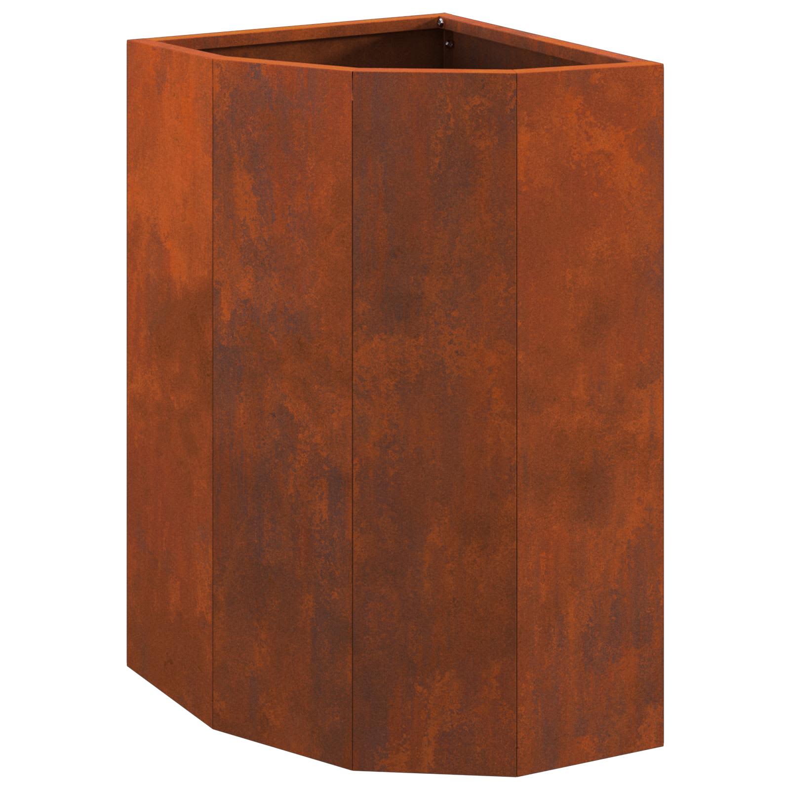 Hoek Plantbak Roestig 30 x 30 x 50 cm Cortenstaal is nu te koop bij PeponiXL, paradijselijk wonen!