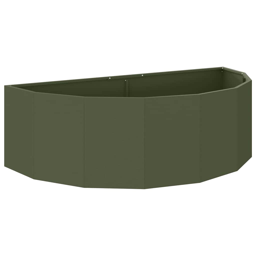 Plantenbak Olijf Groen 120 x 60 x 35 cm Staal is nu te koop bij PeponiXL, paradijselijk wonen!
