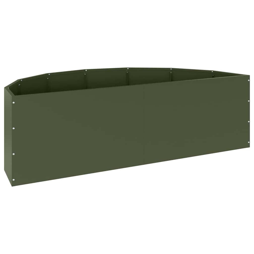 Plantenbak Olijf Groen 120 x 60 x 35 cm Staal is nu te koop bij PeponiXL, paradijselijk wonen!