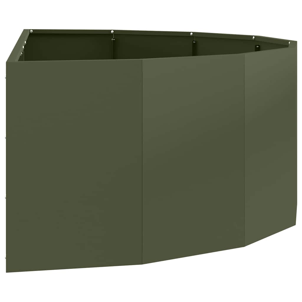Plantenbak Olijf Groen 120 x 60 x 35 cm Staal is nu te koop bij PeponiXL, paradijselijk wonen!