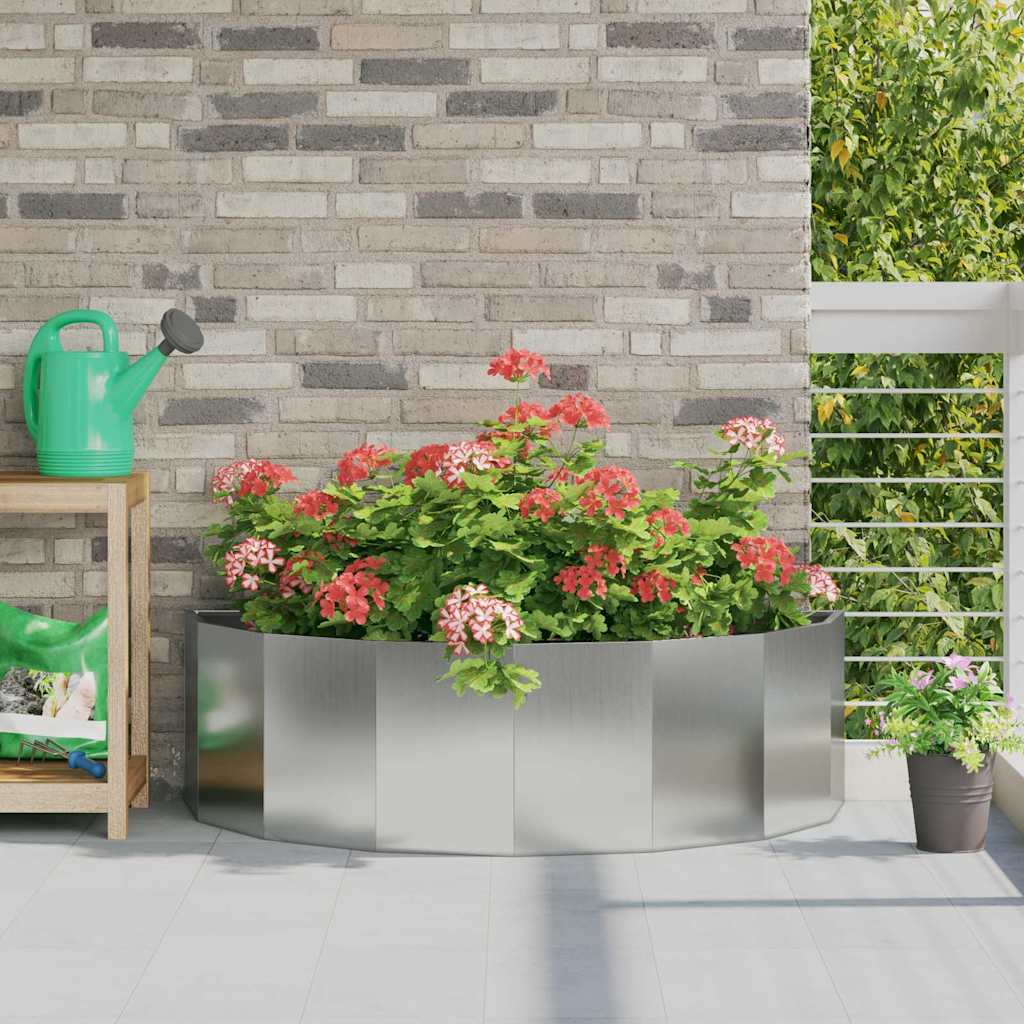 Plantenbak Zilver 120 x 60 x 35 cm Gegalvaniseerd staal is nu te koop bij PeponiXL, paradijselijk wonen!