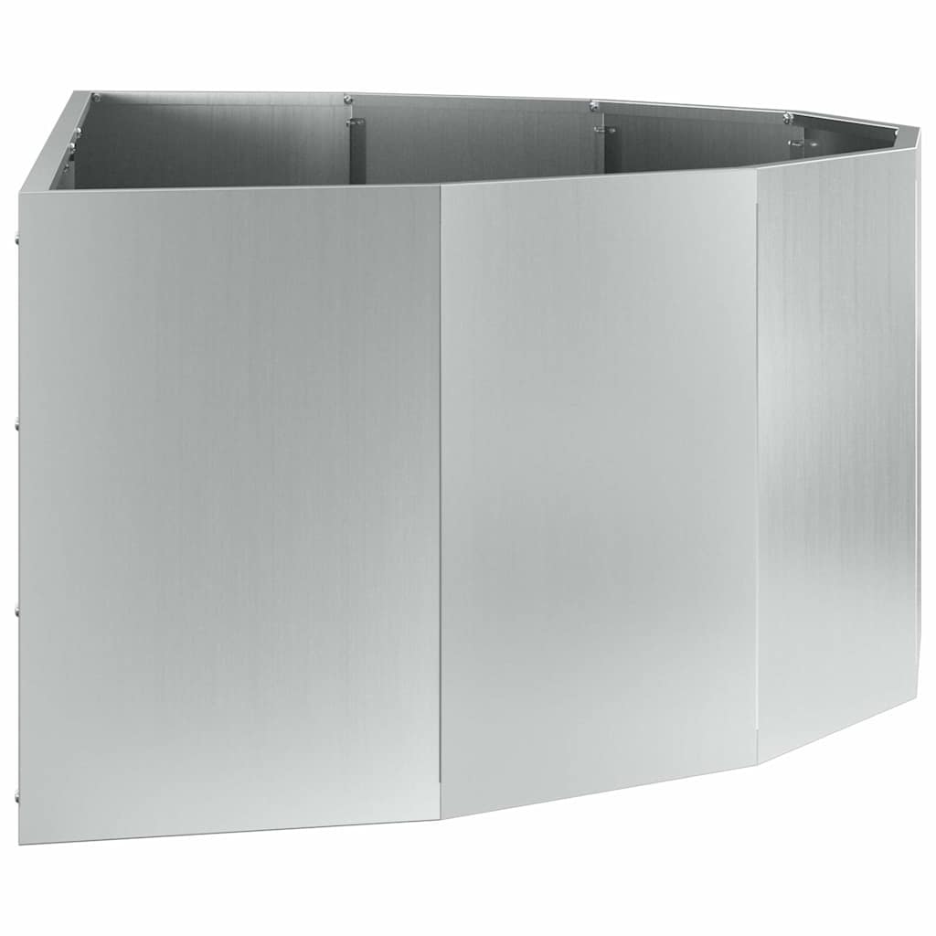 Plantenbak Zilver 120 x 60 x 35 cm Gegalvaniseerd staal is nu te koop bij PeponiXL, paradijselijk wonen!