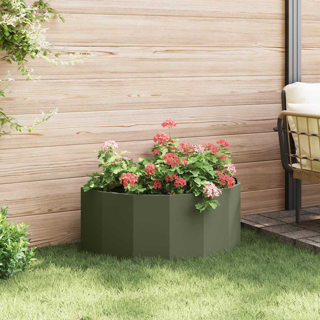 Plantenbak Olijf Groen 90 x 45 x 35 cm Staal is nu te koop bij PeponiXL, paradijselijk wonen!
