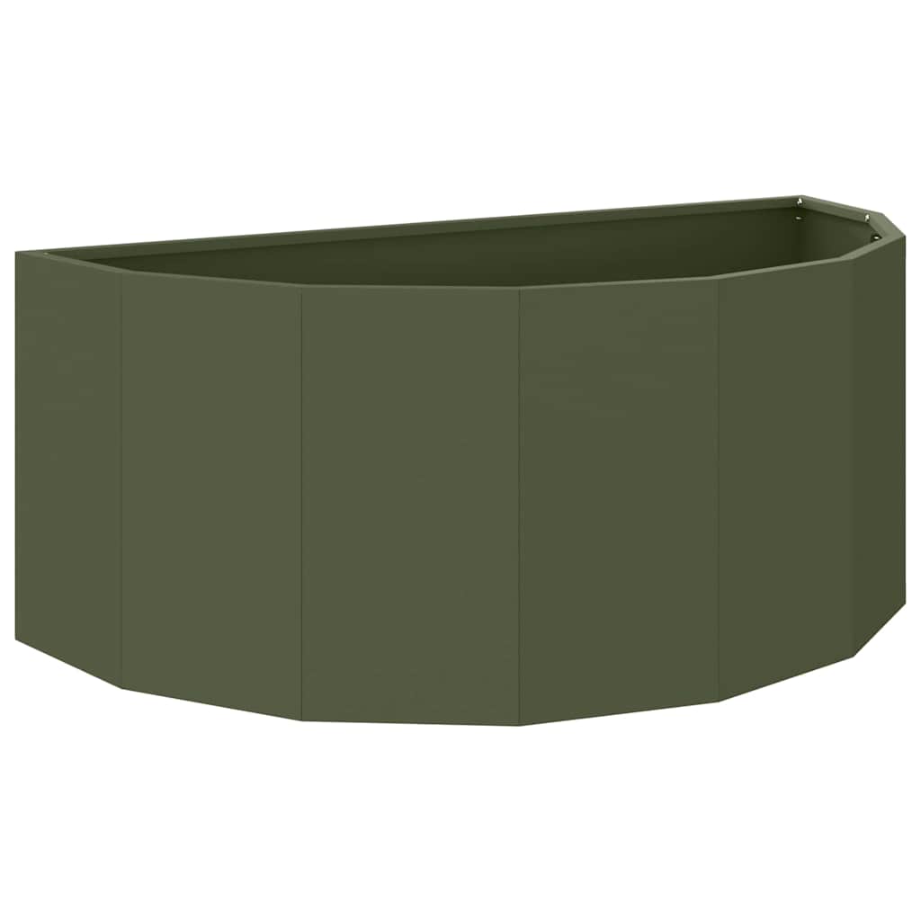 Plantenbak Olijf Groen 90 x 45 x 35 cm Staal is nu te koop bij PeponiXL, paradijselijk wonen!