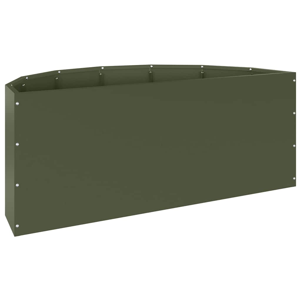 Plantenbak Olijf Groen 90 x 45 x 35 cm Staal is nu te koop bij PeponiXL, paradijselijk wonen!