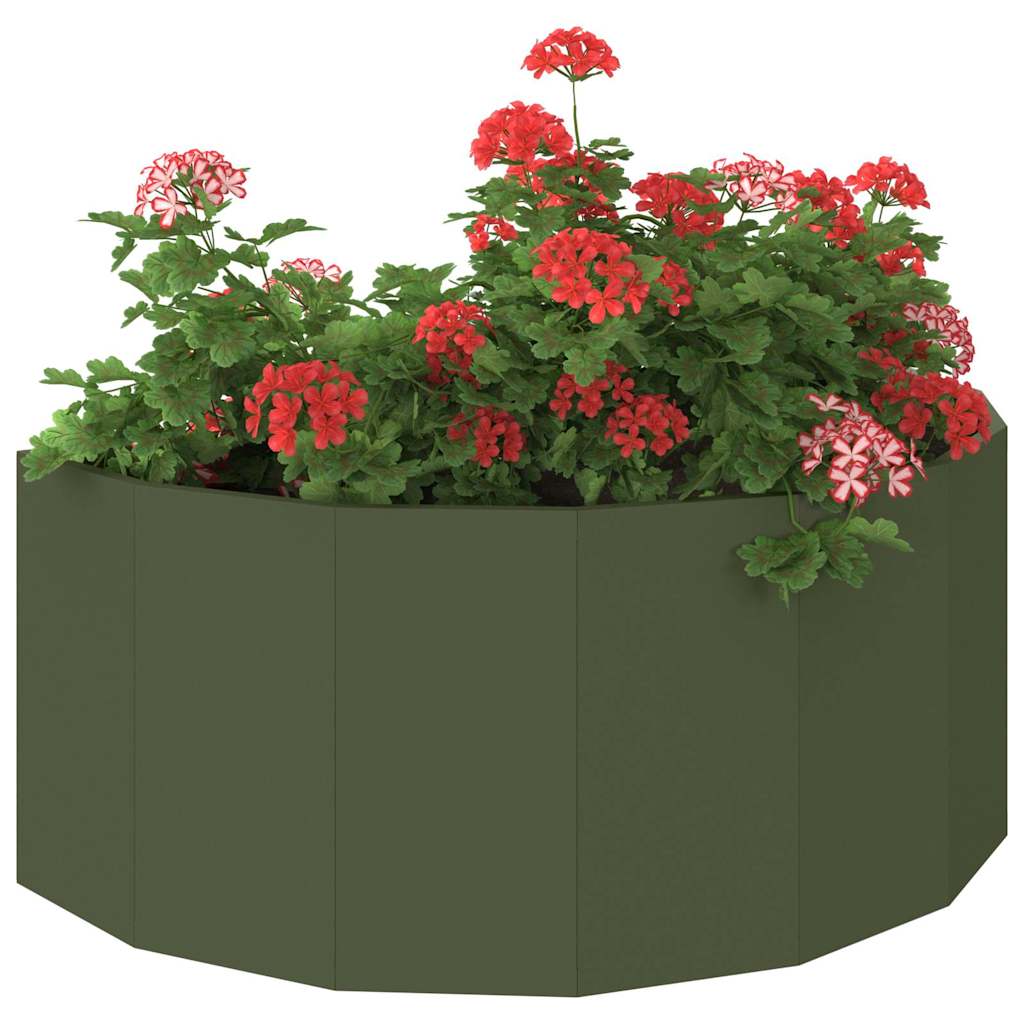 Plantenbak Olijf Groen 90 x 45 x 35 cm Staal is nu te koop bij PeponiXL, paradijselijk wonen!
