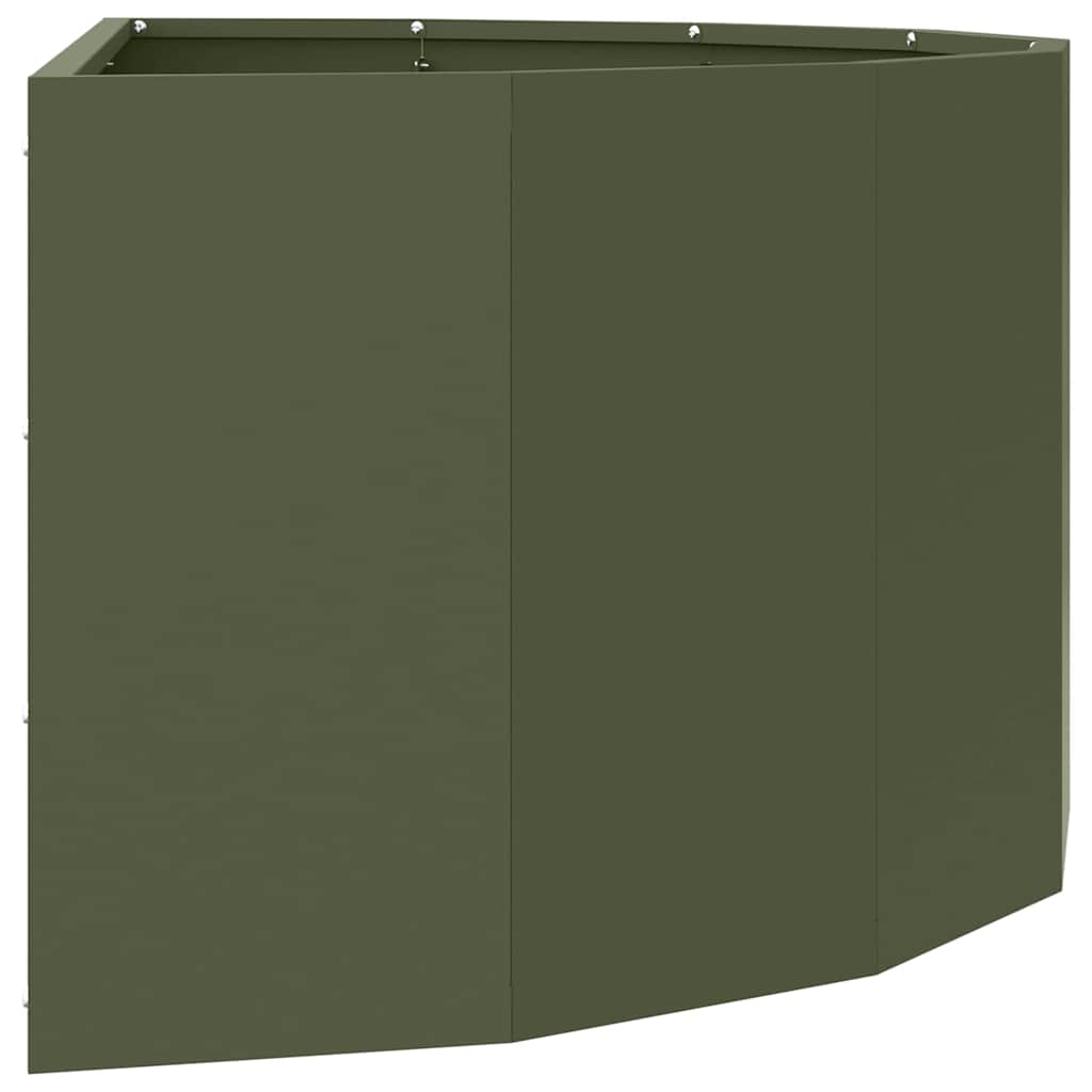 Plantenbak Olijf Groen 90 x 45 x 35 cm Staal is nu te koop bij PeponiXL, paradijselijk wonen!