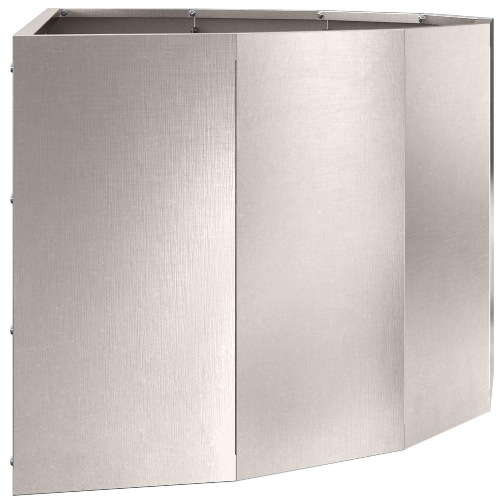 Plantenbak Zilver 90 x 45 x 35 cm Roestvrij staal is nu te koop bij PeponiXL, paradijselijk wonen!