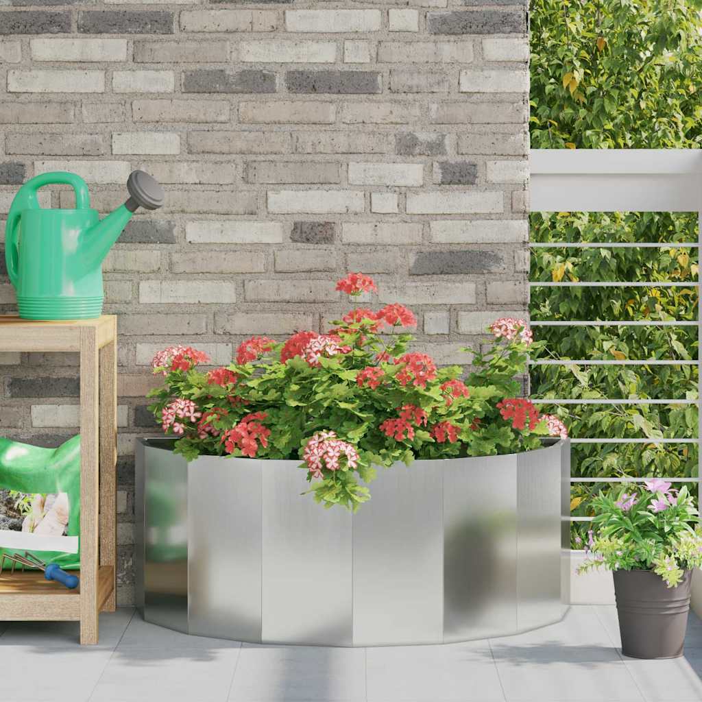 Plantenbak Zilver 90 x 45 x 35 cm Gegalvaniseerd staal is nu te koop bij PeponiXL, paradijselijk wonen!
