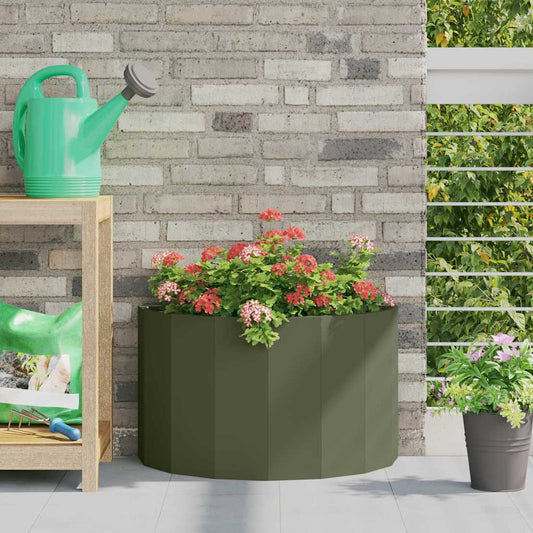 Plantenbak Olijf Groen 60 x 30 x 35 cm Staal is nu te koop bij PeponiXL, paradijselijk wonen!