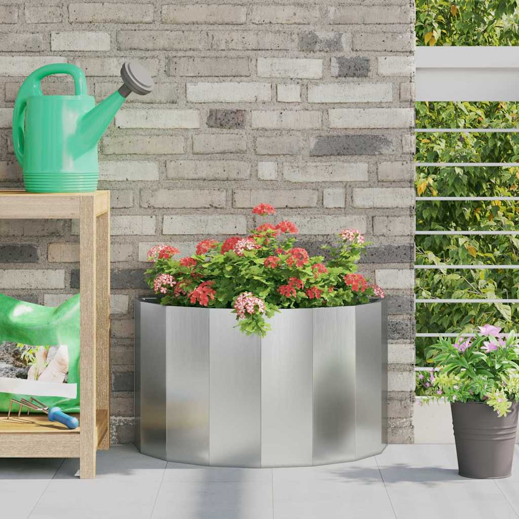 Plantenbak Zilver 60 x 30 x 35 cm Gegalvaniseerd staal is nu te koop bij PeponiXL, paradijselijk wonen!